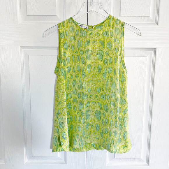Equipment Kyle Green Snake Print Sleeveless Blouse - Picture 3 of 6